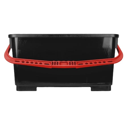 Pulex Bucket, 12 in H, Black and Red SECC70027-NNNR